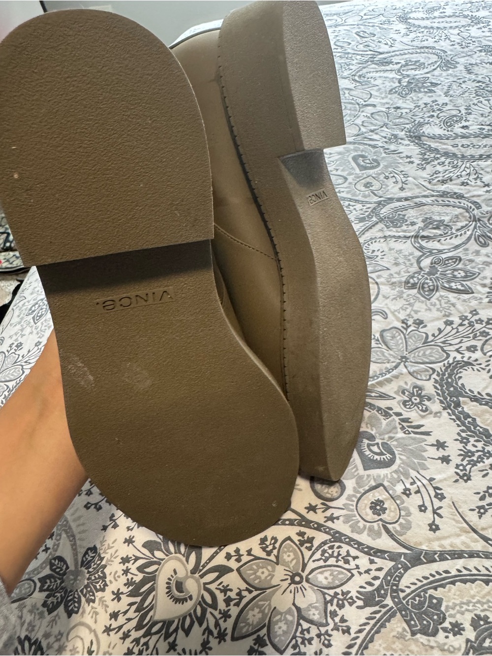 Vince Olive-Tone Ankle Boot with Buckle Strap - Picture 3 of 4